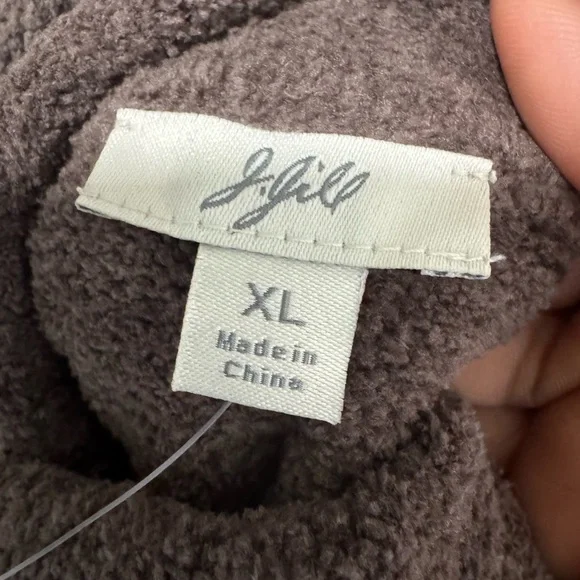 J. Jill Brown Ribbed Turtleneck Sweater - Picture 7 of 9